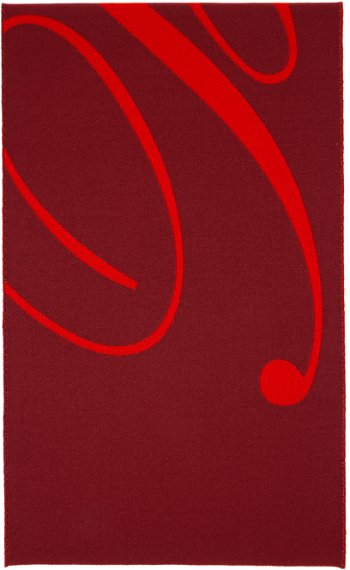 Burberry Logo Wool Silk Scarf Burgundy / Red 8079182