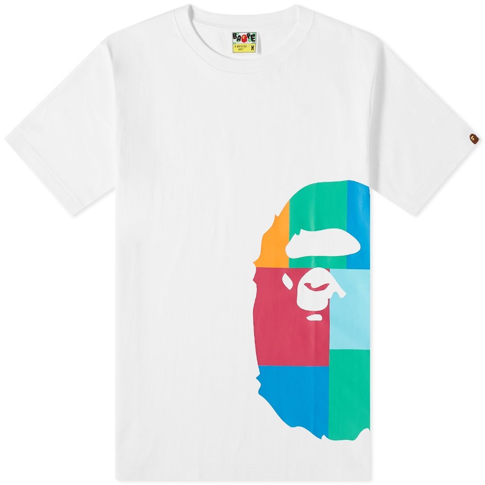 T-shirt BAPE A Bathing Ape Color Block Side Big Ape Head Tee