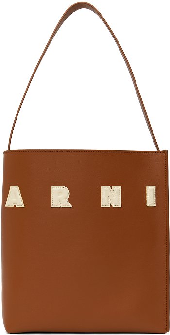Marni Small Leather Museo Patches Tote SHMP0111U0 P6483