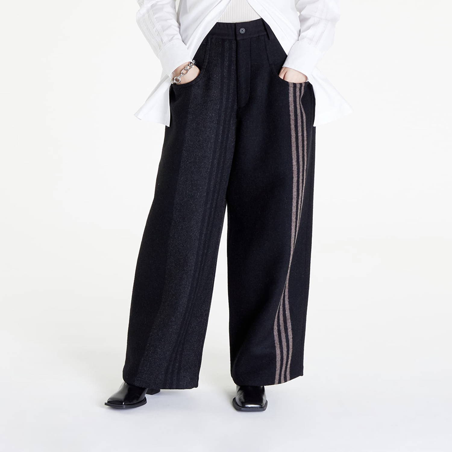 Sweatpants Y-3 Engineered 3-Stripes Wide Leg Track Pant HN1965 ...