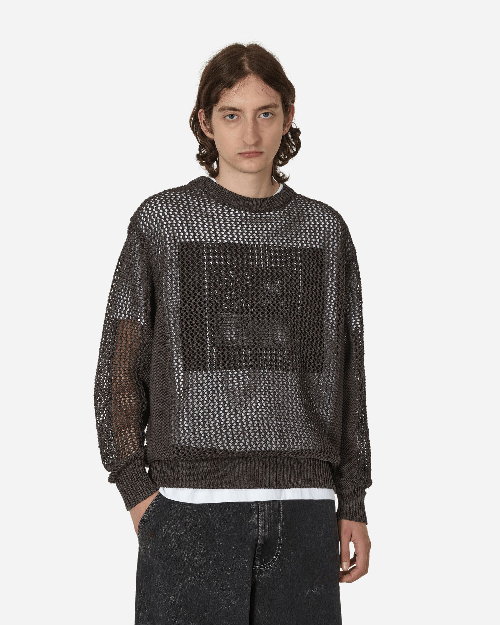 Sweater Cav Empt Side Rib Loose Net Knit Sweater CES23KN04 001