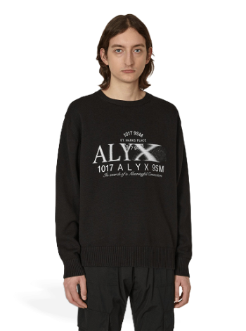 1017 ALYX 9SM Graphic Crewneck Sweater AAMKN0190YA01 BLK0001