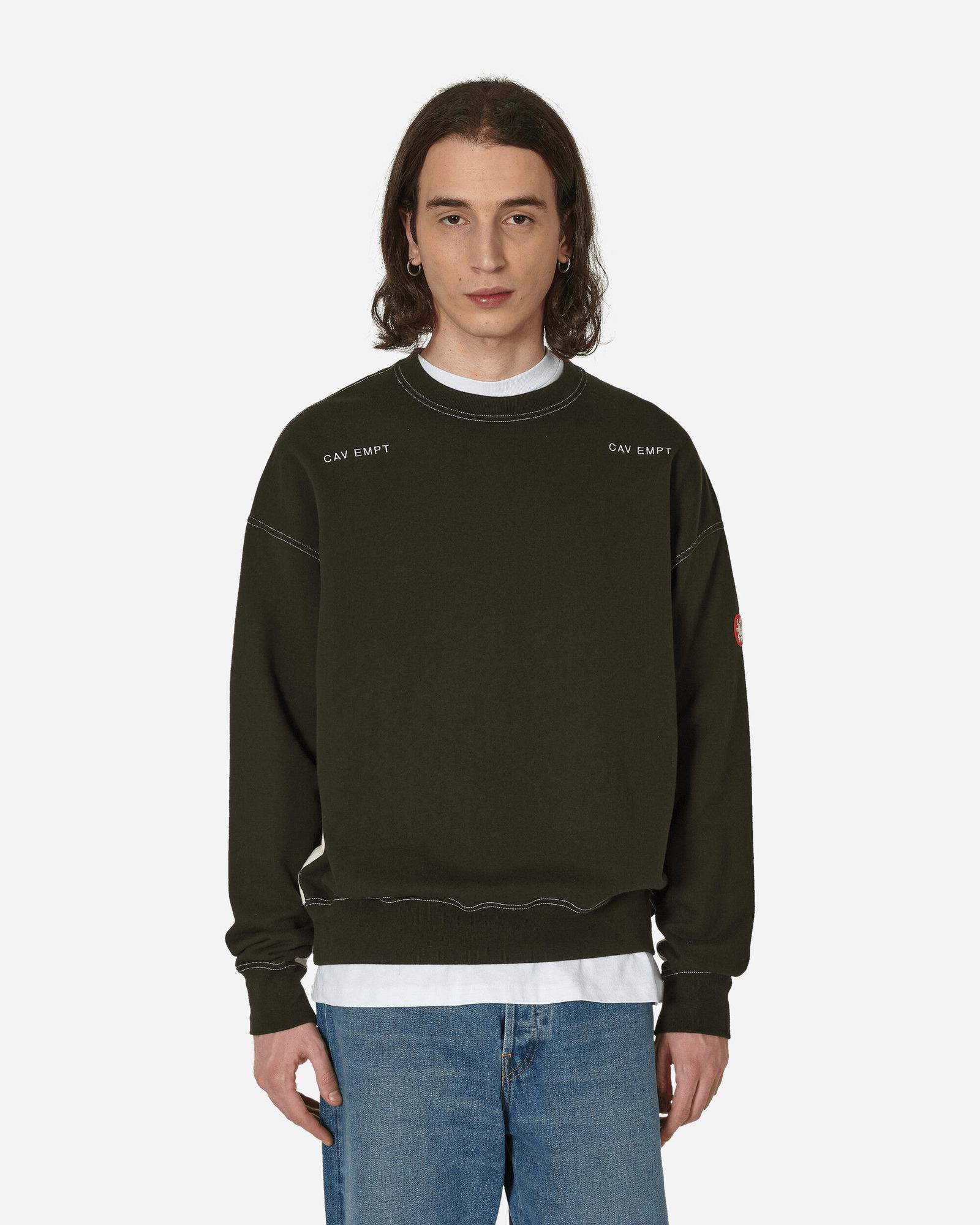 Sweatshirt Cav Empt Solid Crewneck Sweatshirt #2 CES24CS09