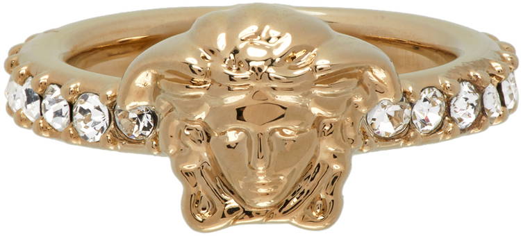 Versace medusa deals swarovski band ring