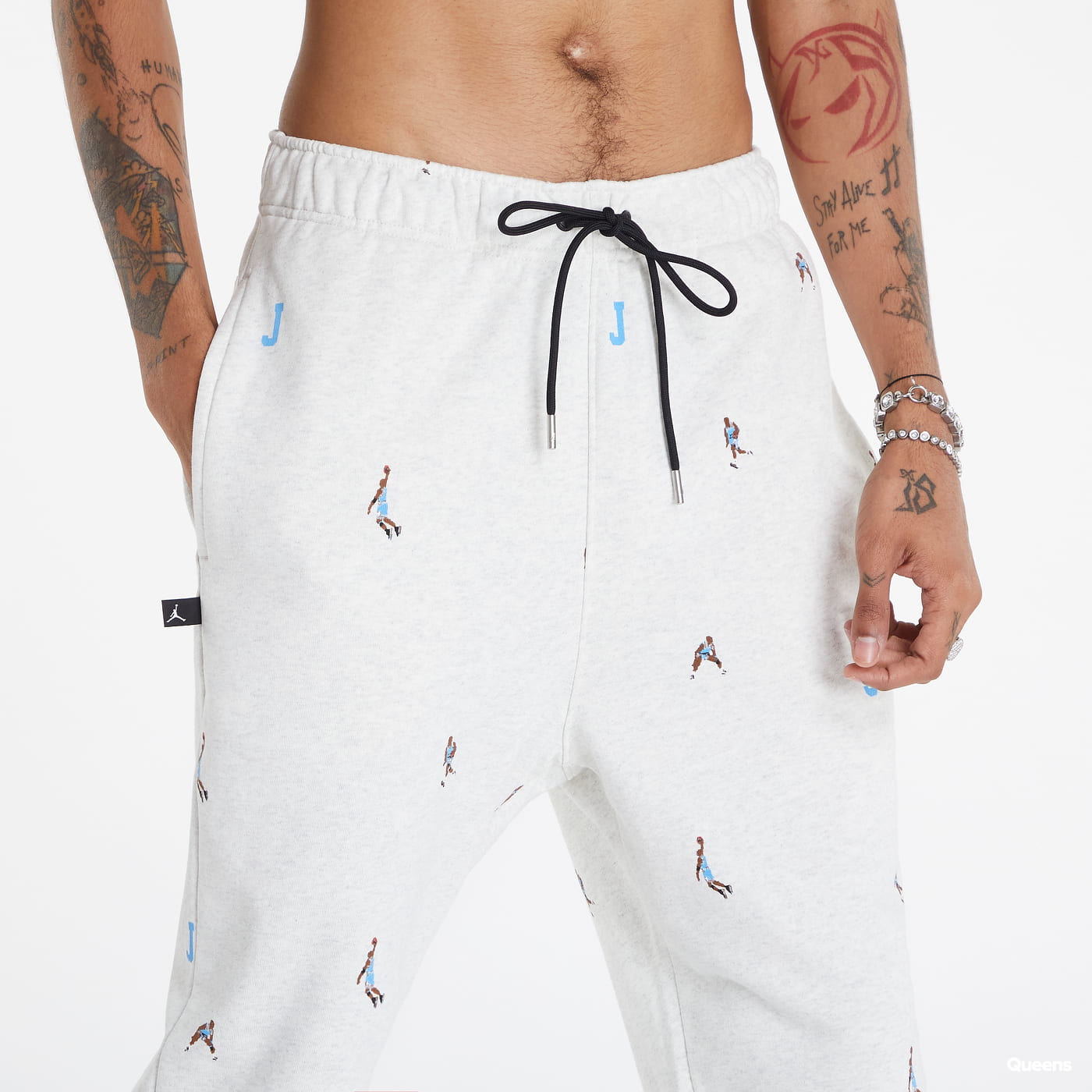 Sweatpants Nike Printed Fleece Pants Oatmeal Heather DH3519-141