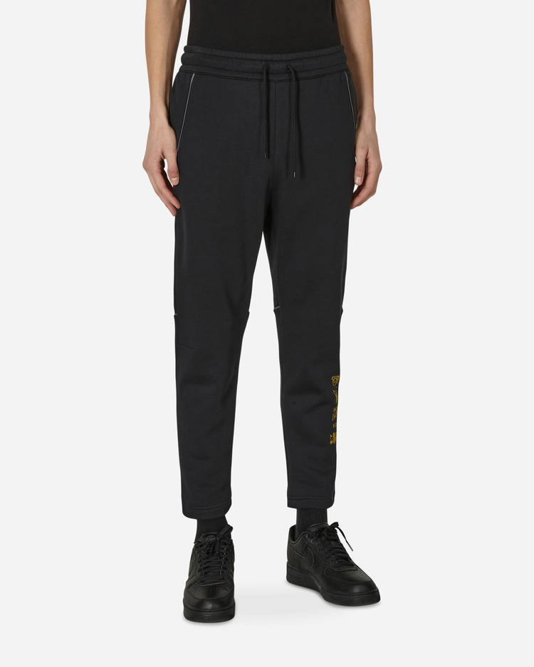 Plus Black Brooklyn Print Cuffed Track Pants