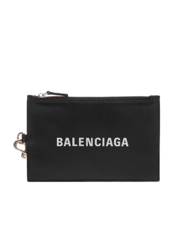 Balenciaga Logo Leather Passport Holder Lanyard 616015-1IZI3-1090
