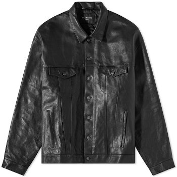 Balenciaga Boxy Leather Jacket 697776-TMS03-1000