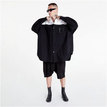 RAF SIMONS Oversized Bicolor Denim Shirt With R Pin In Back 222-M244-10032-9910