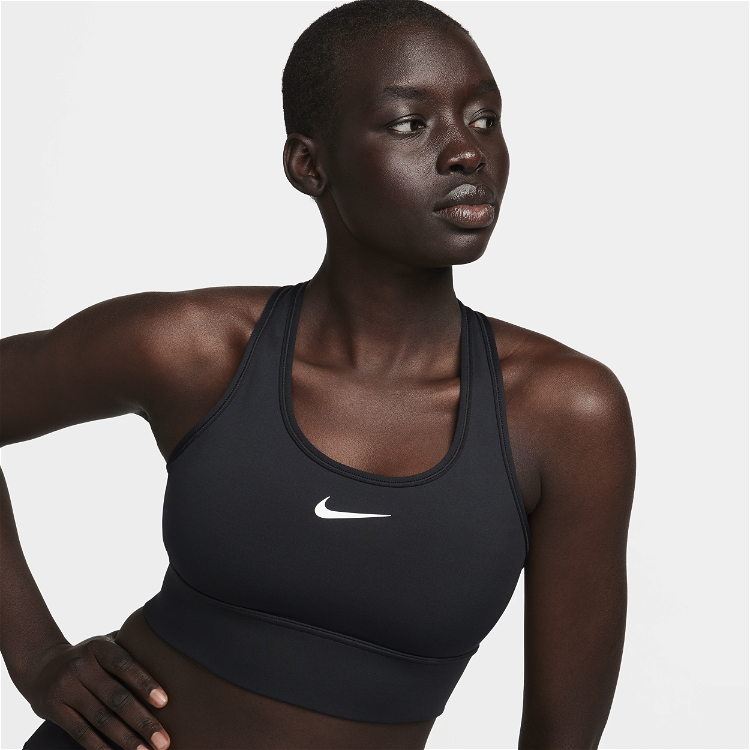 Nike Women's Dri Fit Swoosh Medium Support Padded Longline Sports