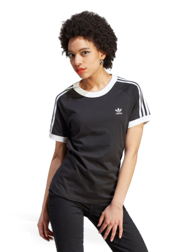 adidas Originals STRIPES TEE UNISEX - T-shirt imprimé - black/noir 