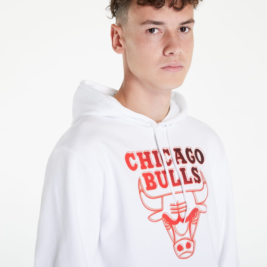 NBA CHICAGO BULLS INFILL TEAM LOGO PULLOVER HOODIE 'BLACK