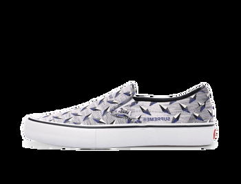 Vans Supreme x Classic Slip-On Pro 'Diamond Plate White' - VN0A347VTEF