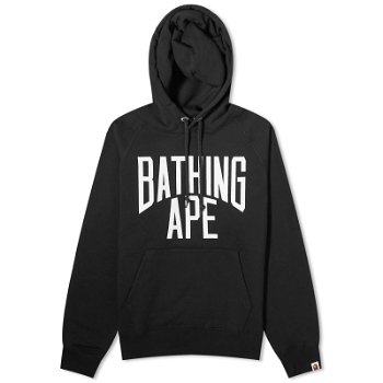 BAPE A Bathing Ape Nyc Logo Pullover Hoodie Black 001PPJ801007M-BLK