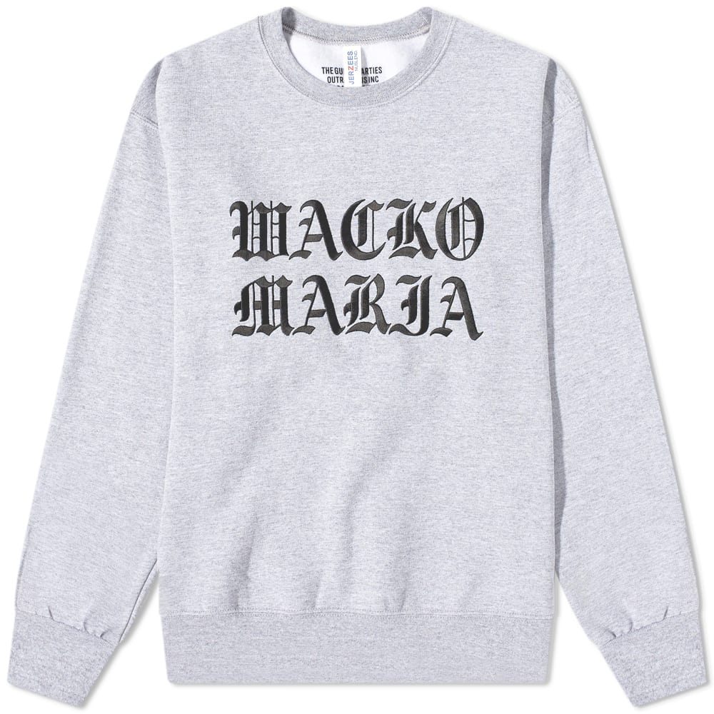 Sweatshirt WACKO MARIA Type 1 Crew Sweat 22FW-WMC-SS01-GY | FLEXDOG