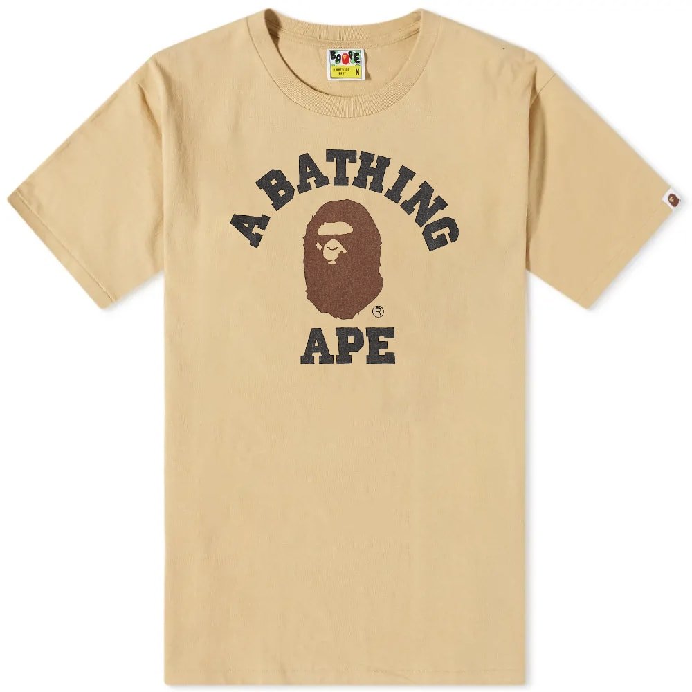 T-shirt BAPE A Bathing Ape College Tee 001TEI801001M-BEI | FLEXDOG
