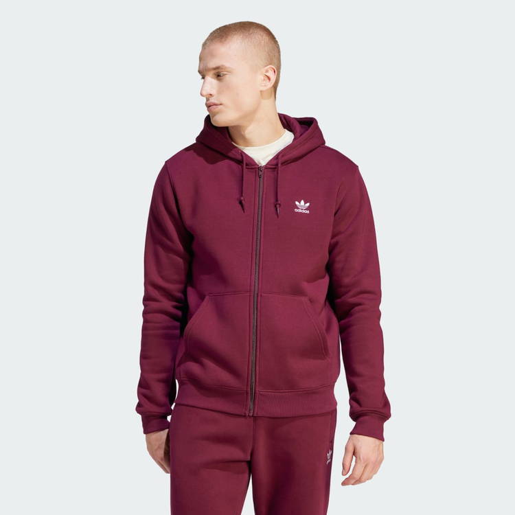 Trefoil essentials best sale zip hoodie