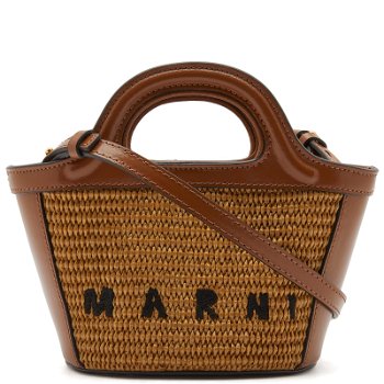 Marni Micro Tropicalia Logo Bag "Raw Sienna" BMMP0067Q0-00M50