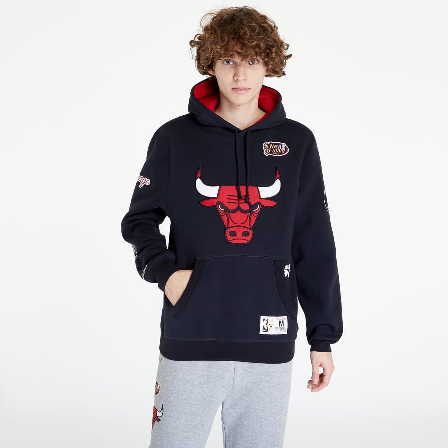 Mitchell & Ness Mens NBA Chicago Bulls Premium Fleece Hoodie