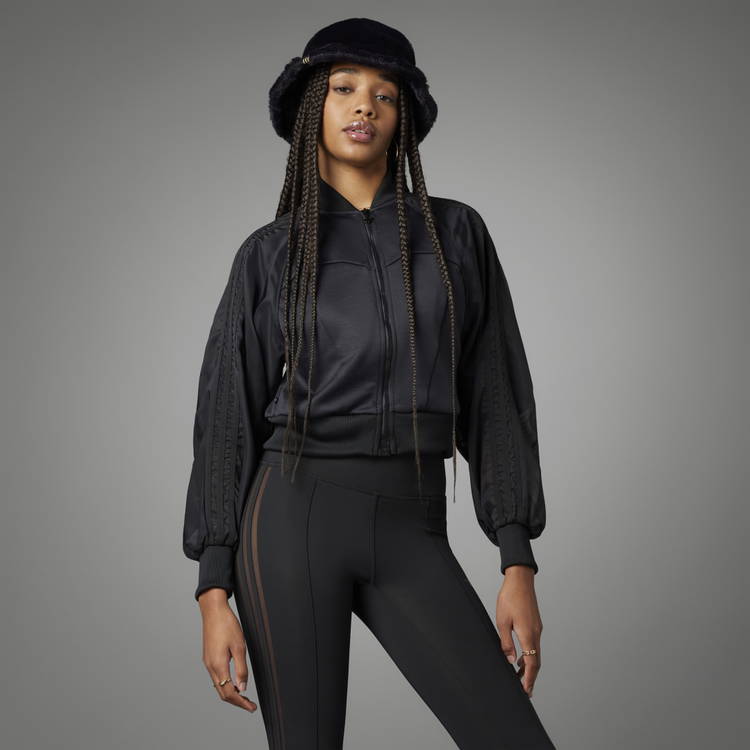 Women's Clothing - Adilenium Oversized Track Top - Black