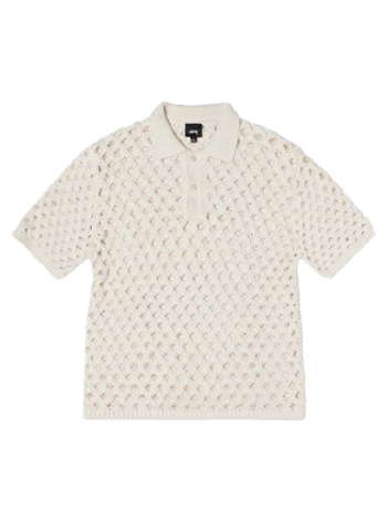 90's Stussy Monogram Long Sleeve Cotton Shirts Gold - Size L