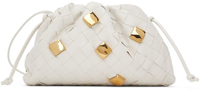 SSENSE Bottega Veneta White Mini Sardine Bag $3100.00