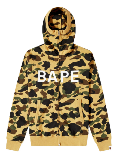 BAPE Ape Head One Point Relaxed Fit Pullover Hoodie (SS23) Yellow