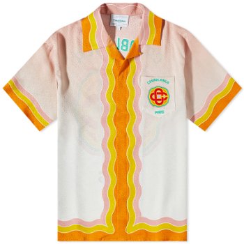 Casablanca Rainbow Monogram Short Sleeve Silk Shirt MS23-SH-003-11