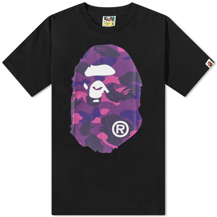 T-shirt BAPE Colour Camo Big Ape Head T-Shirt Black/Purple