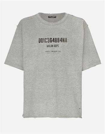 Dolce & Gabbana Cotton Interlock T-shirt With Logo Print G8RF4TG7K0CS8290
