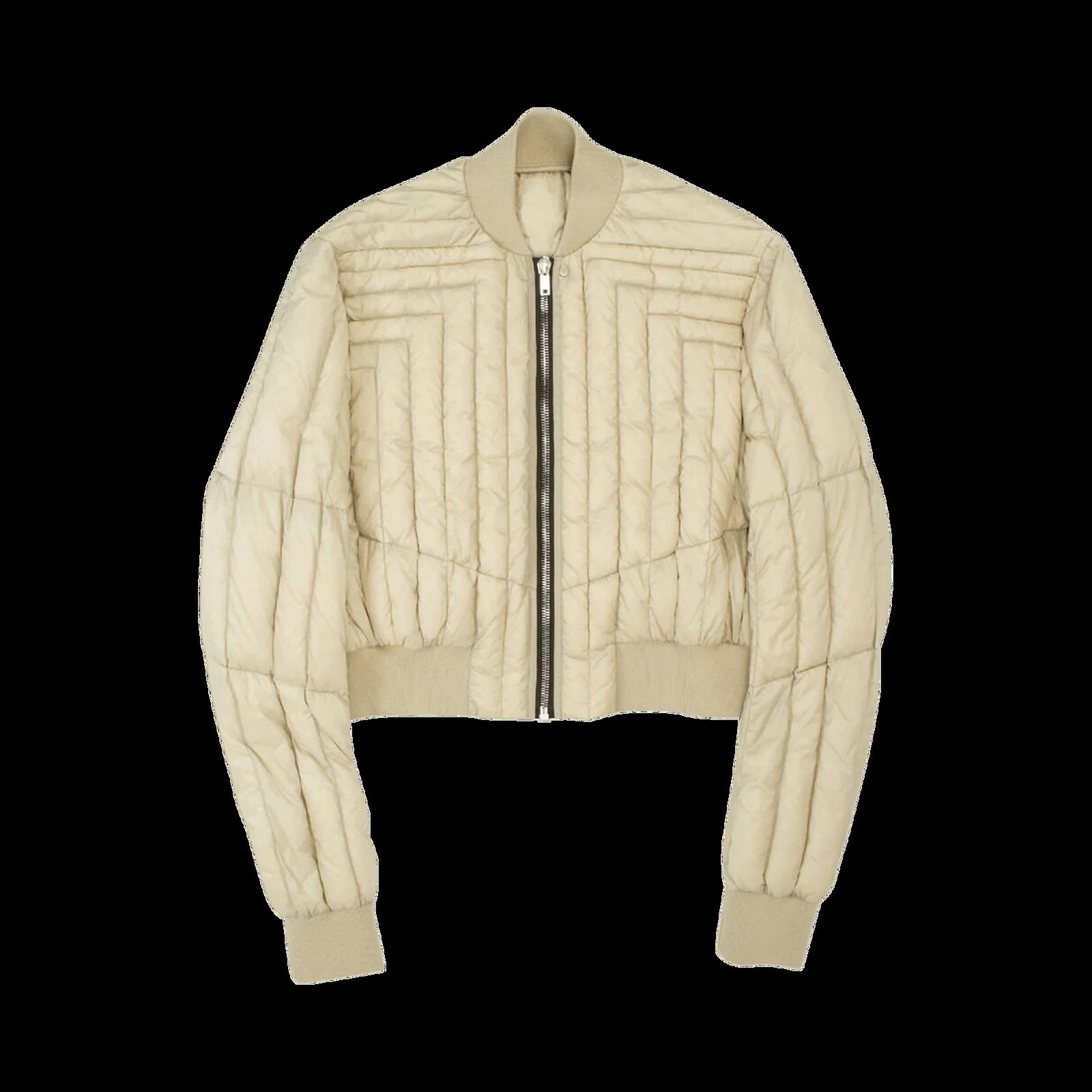 Shop Rick Owens Girdered Transparent Leather Cropped Bomber Jacket