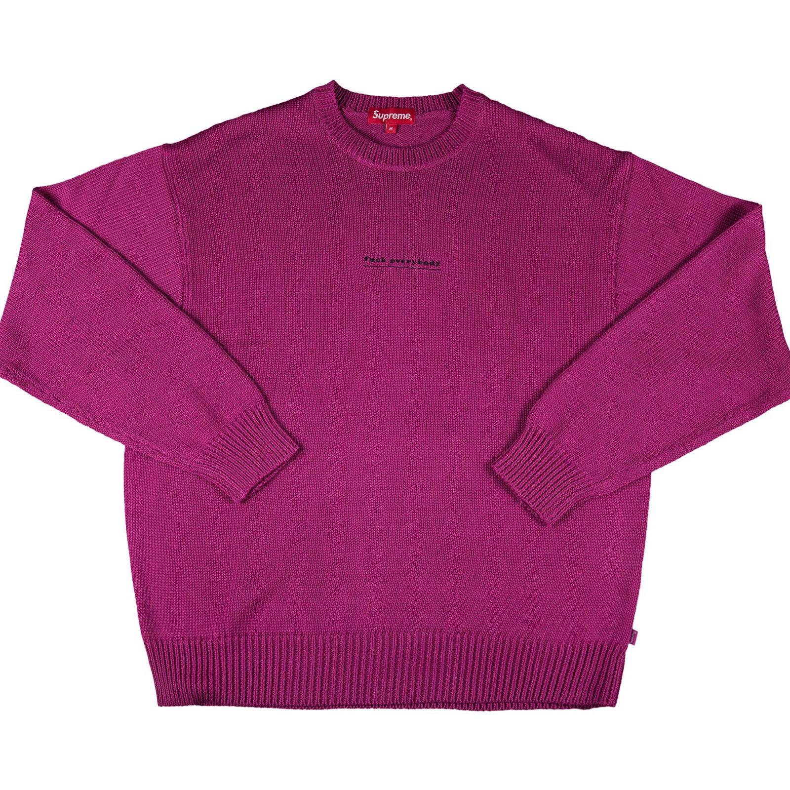 Sweater Supreme Fuck Everybody Sweater SS19SK11 MAGENTA | FLEXDOG