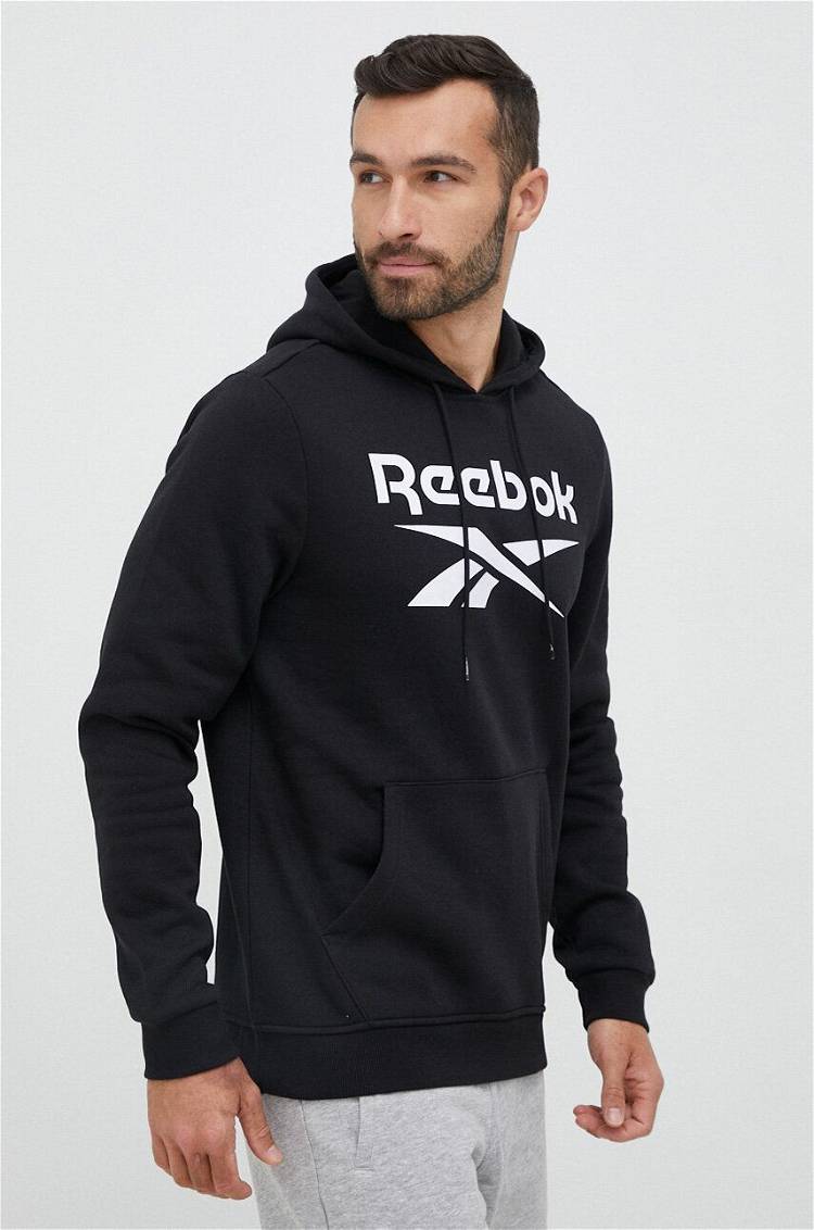 Reebok Men's Identity Fleece Stacked Logo Pullover Hoodie