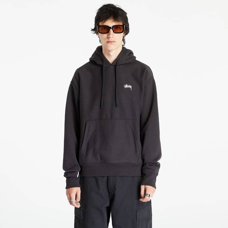 Sweatshirt Stüssy Stock Logo Hoodie 118532 washed black | FLEXDOG