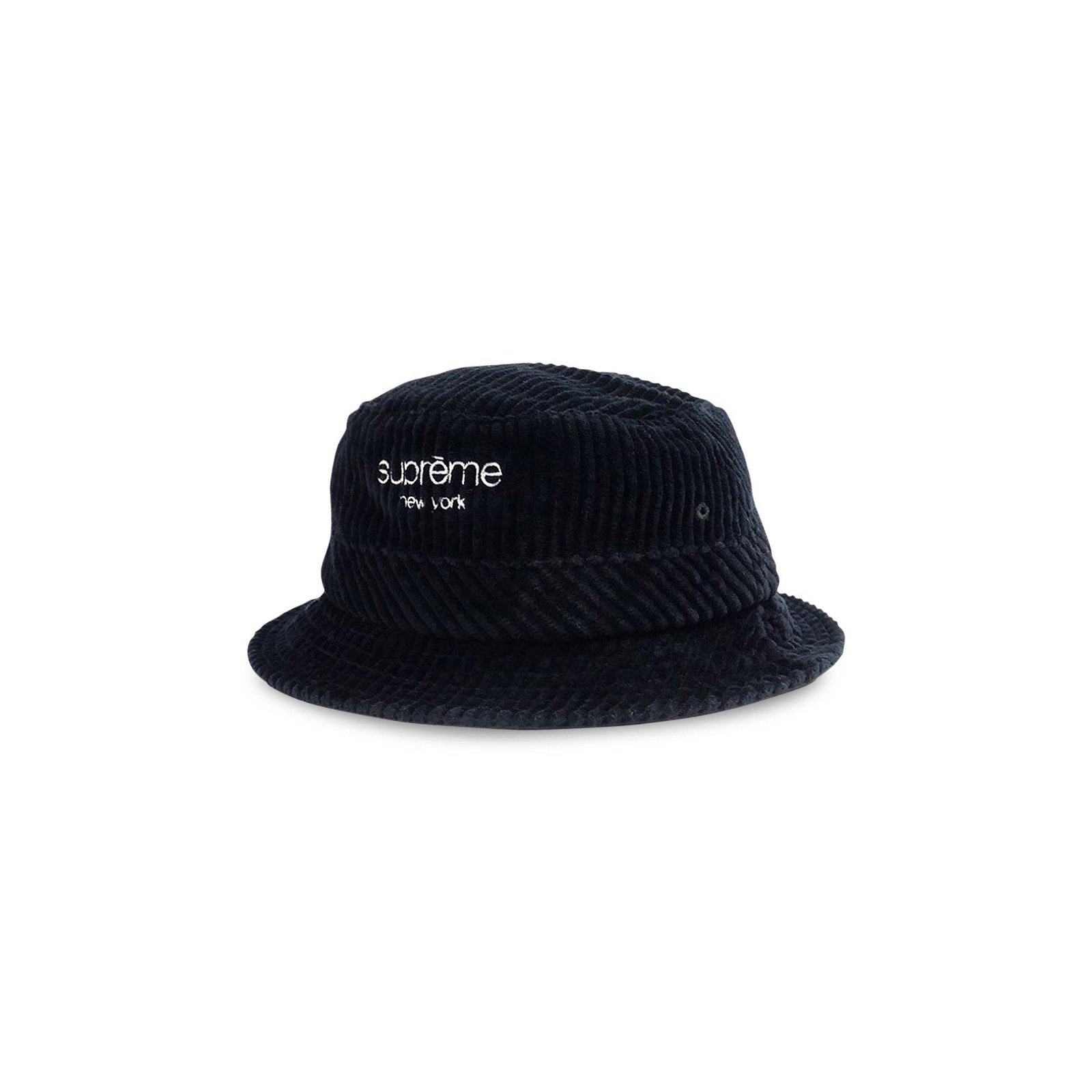 Hat Supreme Wide Wale Corduroy Crusher Hat SS20H112 BLACK | FLEXDOG