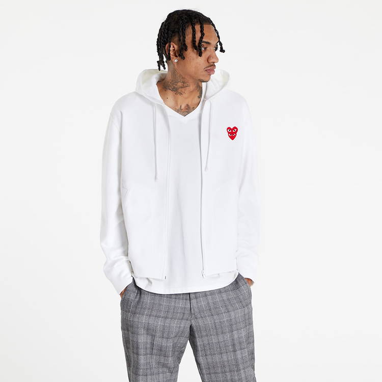 Cdg play sale zip hoodie