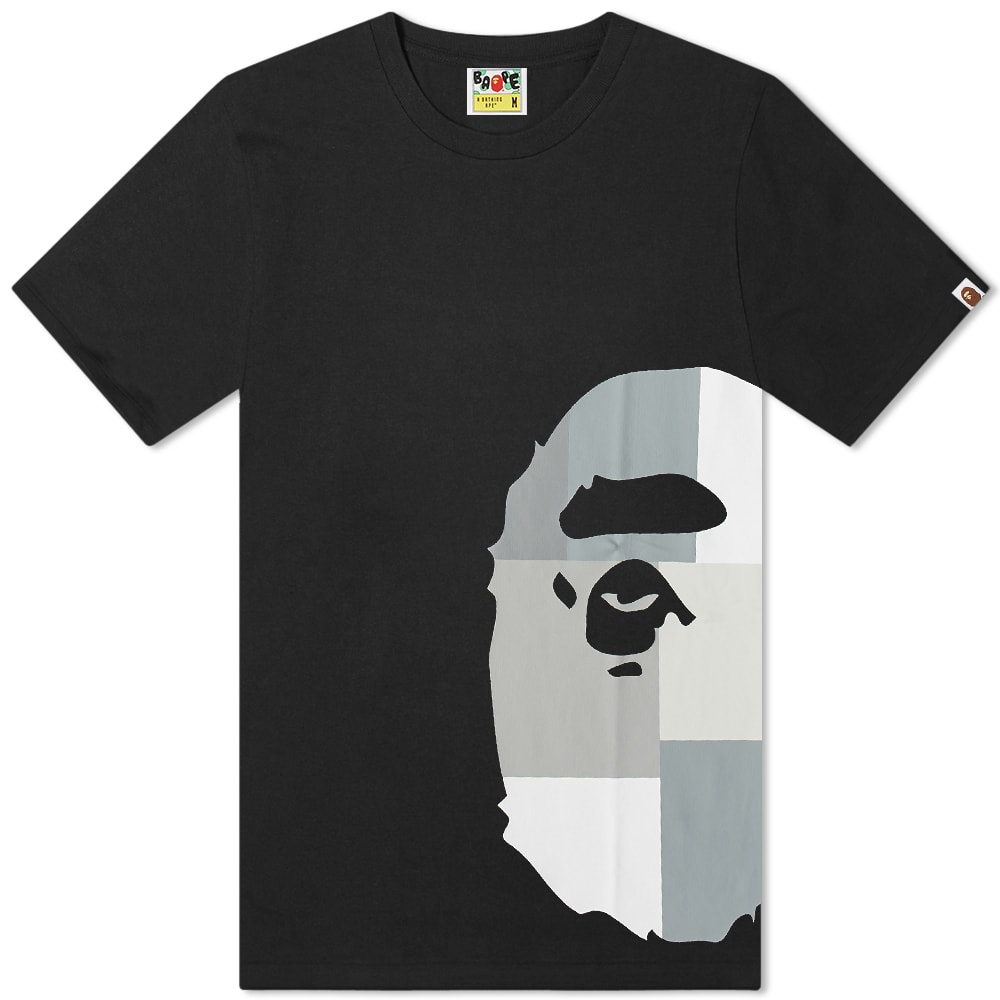 T-shirt BAPE A Bathing Ape Color Block Side Big Ape Head Tee