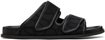 Valentino Garavani Toile Iconographe Sandals "Black" 4Y2S0H86IDQ