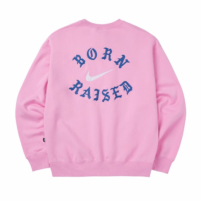Born X Raised Crewneck Sweatshirt Pink