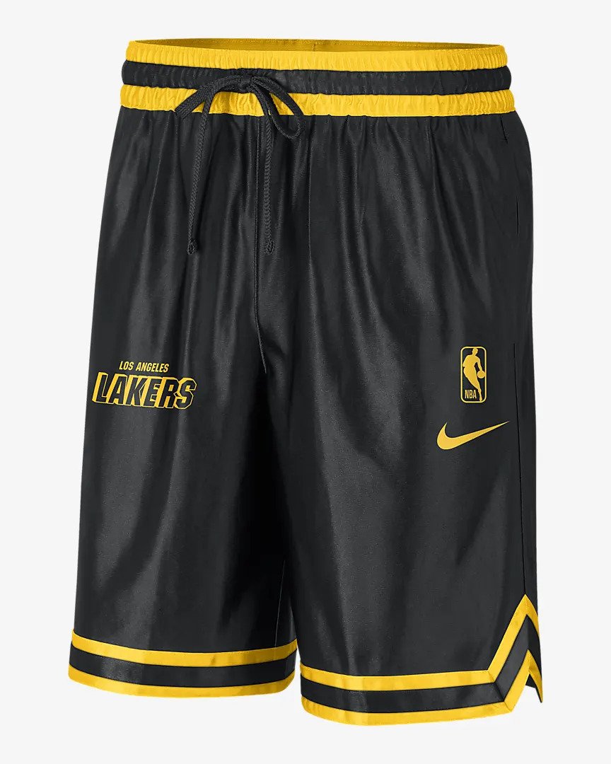 black and yellow lakers shorts