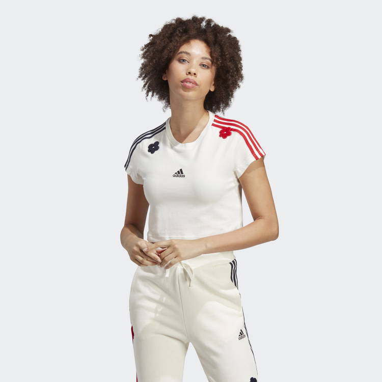 T-shirt adidas Performance Sportswear 3-Stripes Cropped Tee with