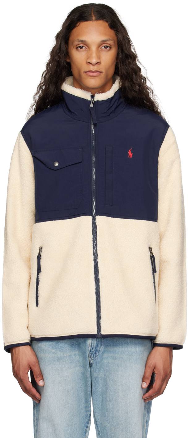 Polo Ralph Lauren Pile Fleece Jacket, Aviator Navy Marl at John Lewis &  Partners