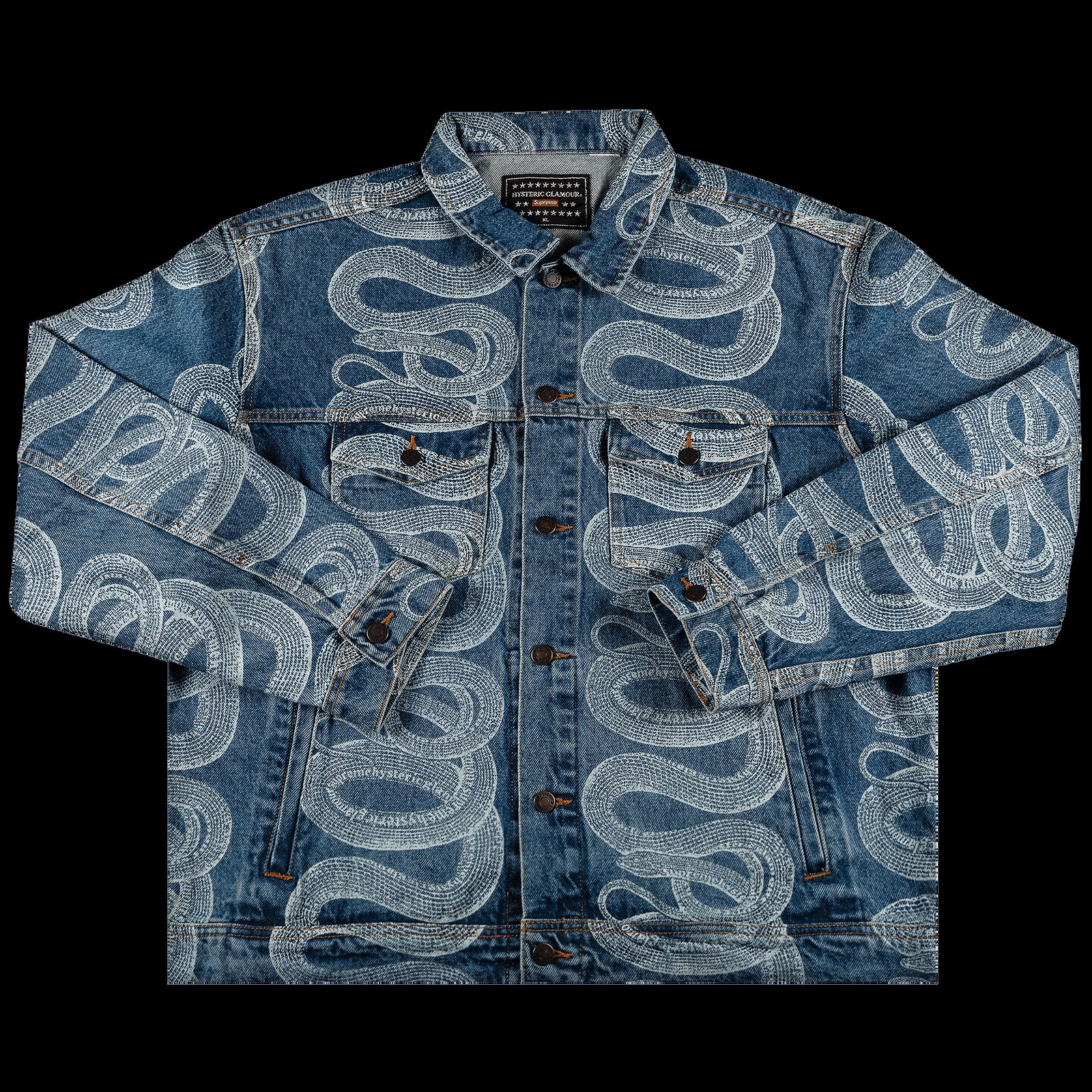 Jacket Supreme Hysteric Glamour Snake Denim Trucker Jacket SS21J42