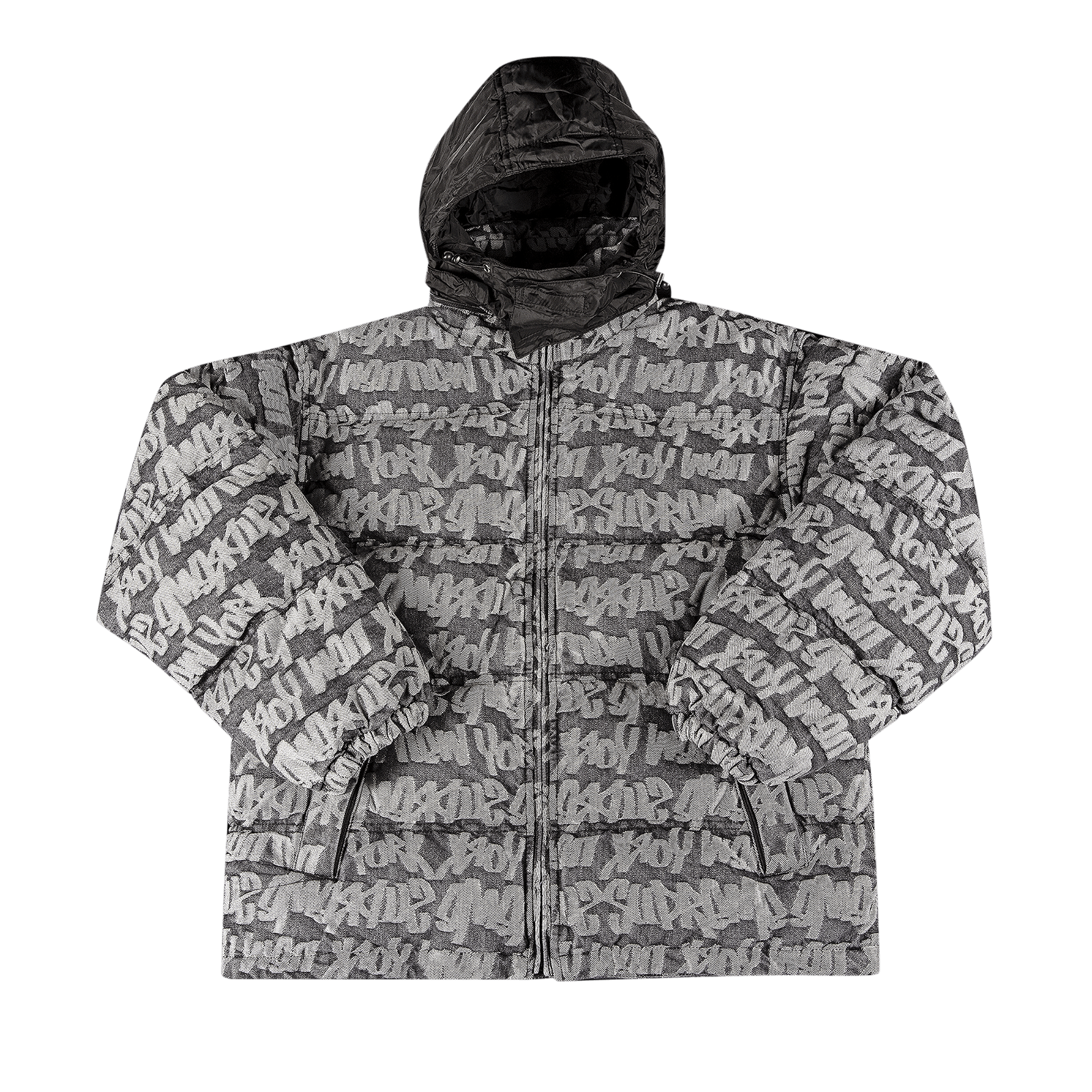 Puffer jacket Supreme Fat Tip Jacquard Denim Puffer Jacket SS22J54