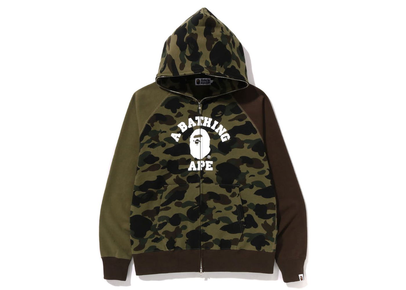 Sweatshirt BAPE 1st Camo Crazy College Full Zip Hoodie 1J30 115