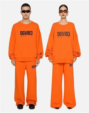 Dolce & Gabbana Cotton Jersey Round-neck Sweatshirt With Dgvib3 Print F9R70TG7K3GA0351