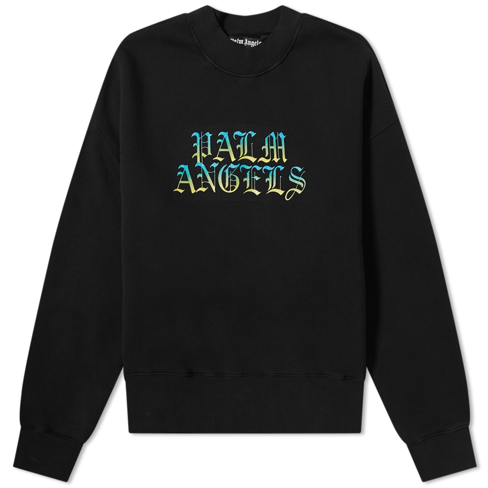 Sweater Palm Angels Hue Gothic Logo Crew Neck PMBA026R21FLE0041084