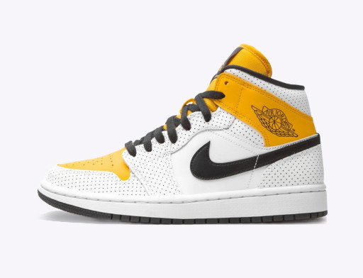 Air Jordan 1 Mid "Perforated - White University Gold" W