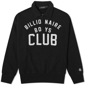BILLIONAIRE BOYS CLUB Collared Half Zip Sweatshirt B24125-BLK