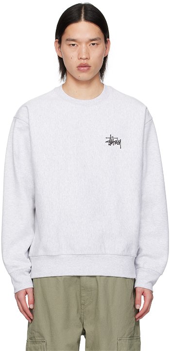 Stüssy Gray Basic Sweatshirt 1915000